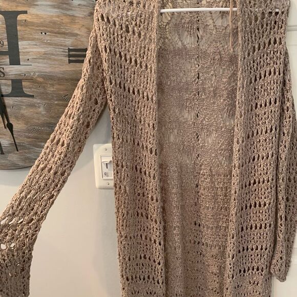 AEO Long Open Front Cardigan Sweater sz XS - Picture 2 of 6